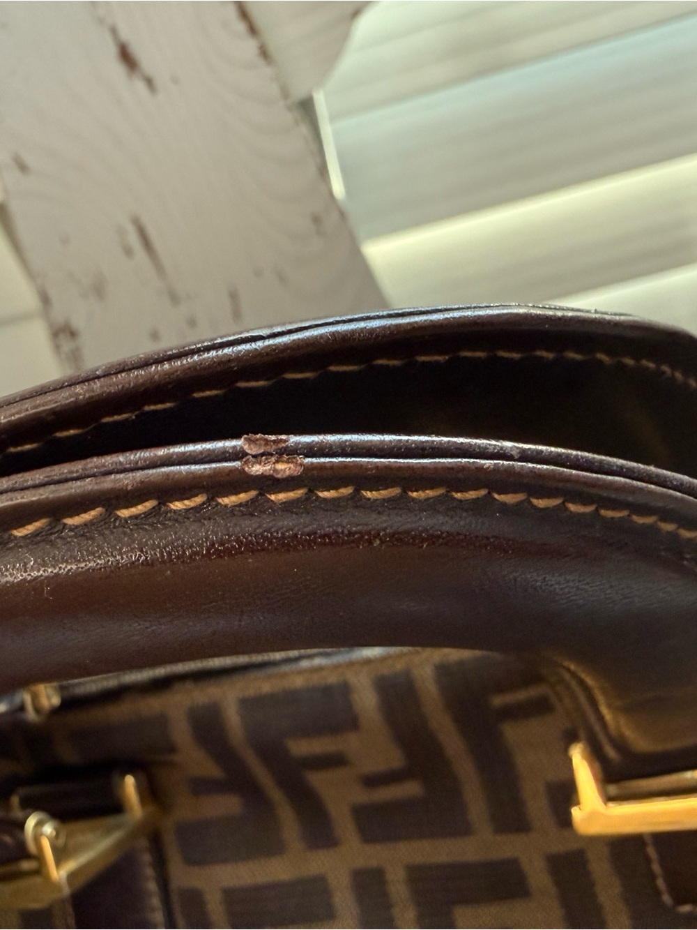 Fendi Brown Zucca Canvas Tote with Gold Hardware - Picture 3 of 15